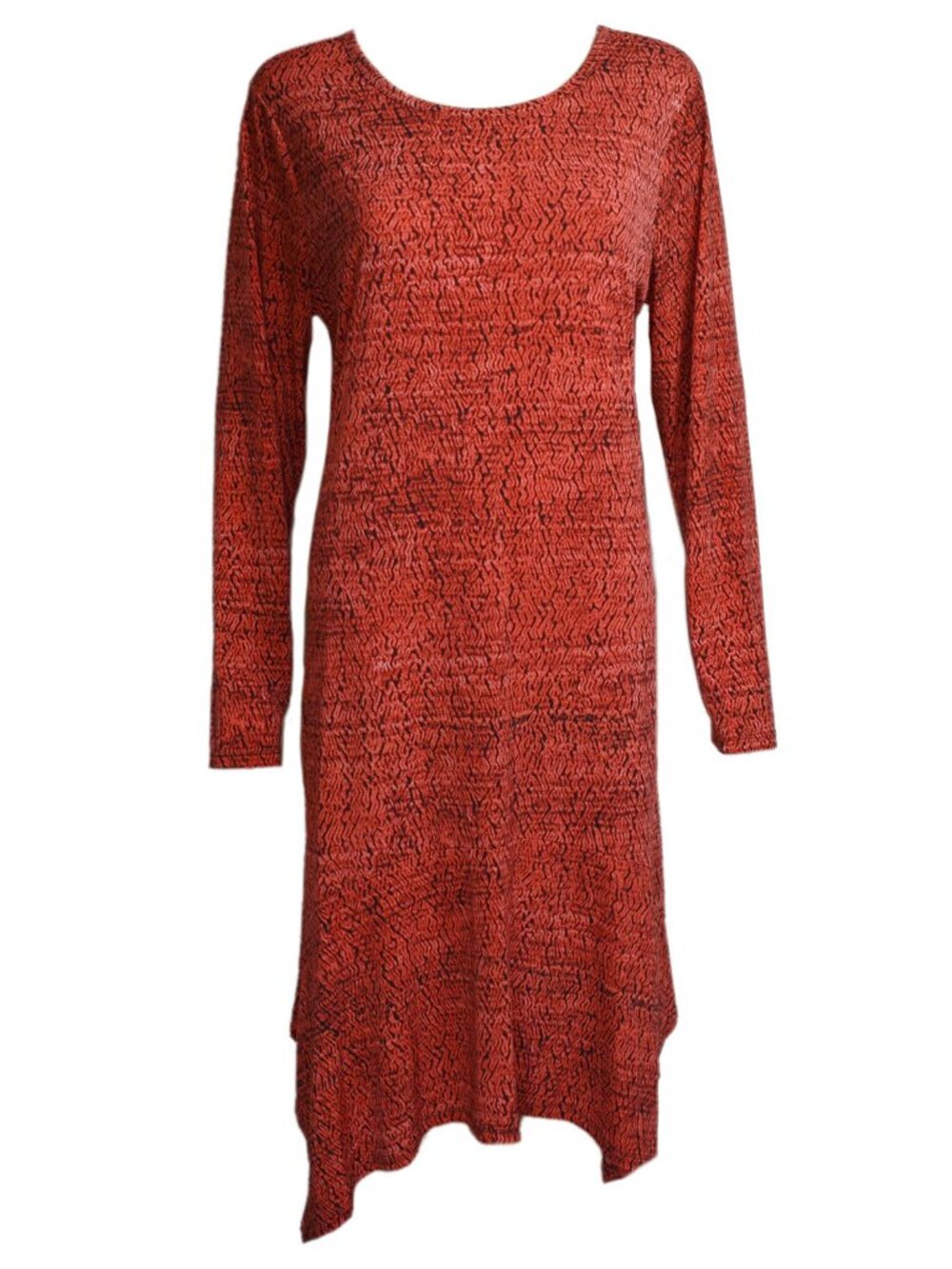 Michael Kors Dress Grenadine Snake Print Asymmetrical Swing Frock Size 1X NEW - Picture 2 of 5